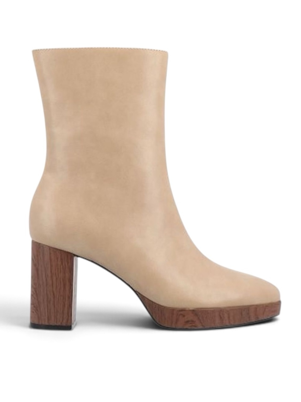 Journee Romer Platform Block Heel Booties Tan 8